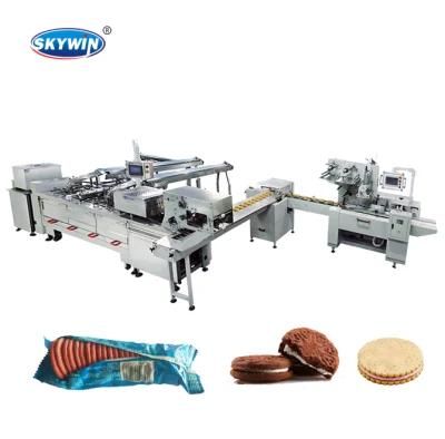 Skywinbake PLC Control High Speed Automatic Sandwich Biscuit Machine 1200PCS/Hours