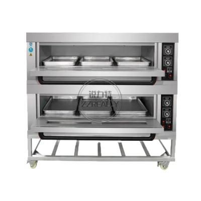 Double Layer 6 Trays High Quality Commercial Baking Oven Industrial Electric Bread Cake ...
