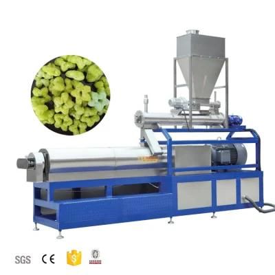 Automatic Testing Double-Screw Extrusion Snacks Processing Line