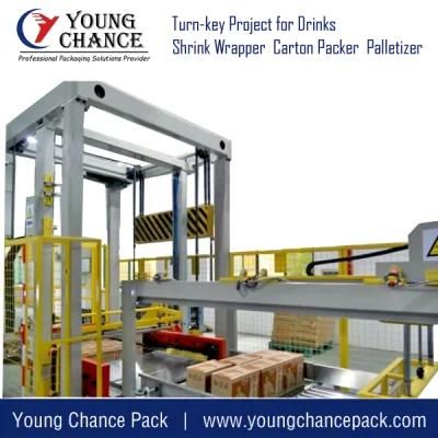 Low Cost Mineral Water Plant with Frame Type Stacking Palletizer