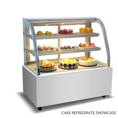 Stainless Steel CD1500 Commercial Kitchen Cake Display Refrigerator Showcase Glass Dessert ...