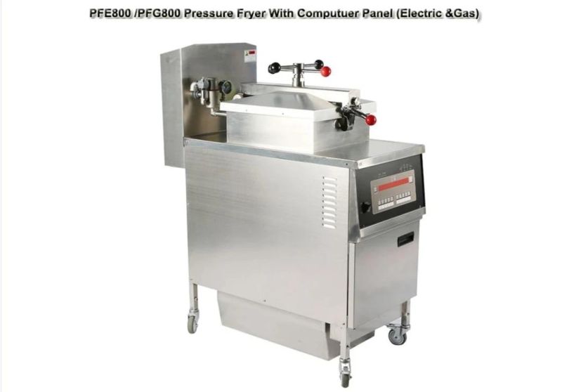 Commercial Computer Version Fried Chicken Oven Factory Supply High Pressure Fryer with Oil Filter Car Time Temperature Control Pressure Fryer