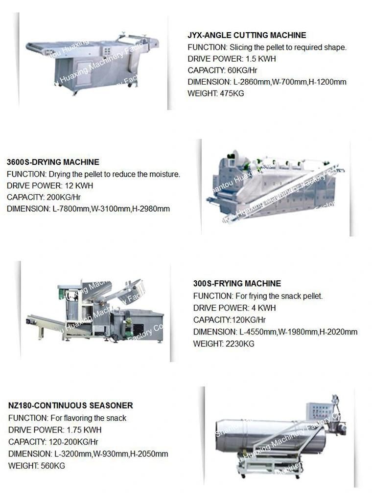 Extruded Corn Pellets Snacks Manufacturing Line