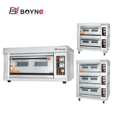 Commercial Use Hotel Bakery Double Deck Four Trays Gas Oven