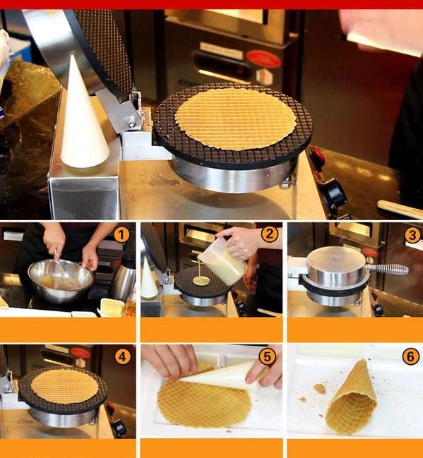 Commercial Waffle Electric 2 Plate Waffle Cone Baker