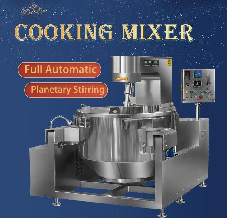Industrial Automatic Dates Paste Sauce Gas Cooking Mixer Machine