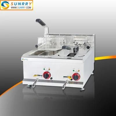 Professional Table Top Custom Deep Fryer 2 Tank 2 Basket