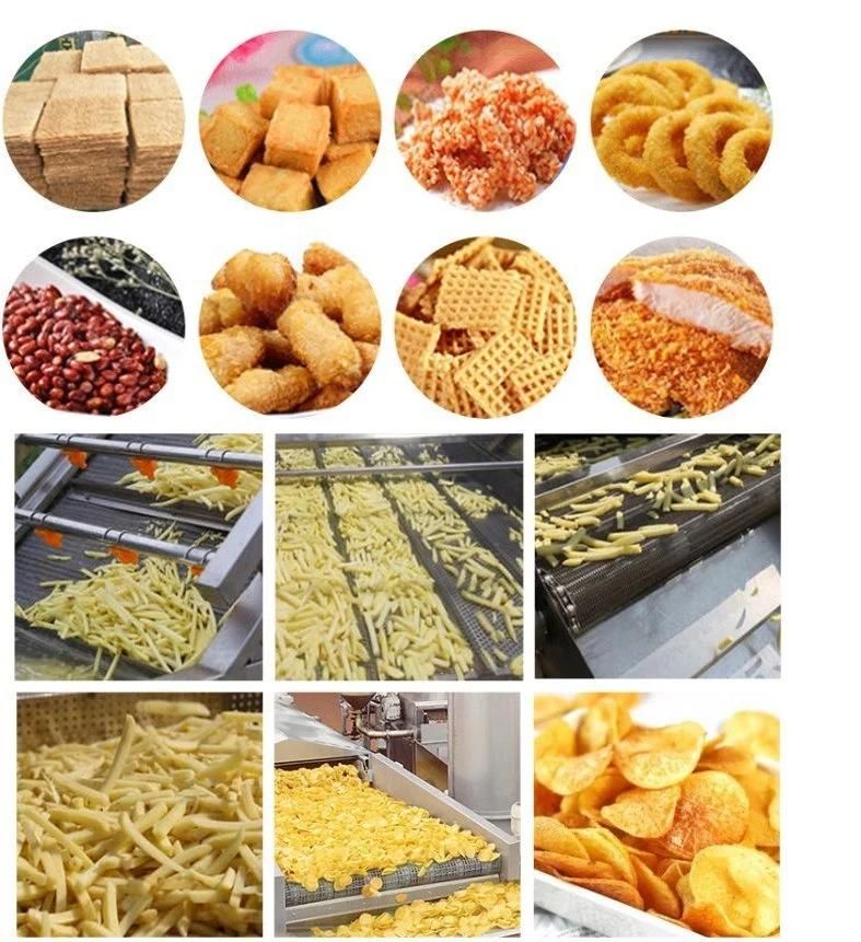 Fried Puffed Food Production Line Crisps Frying Machine