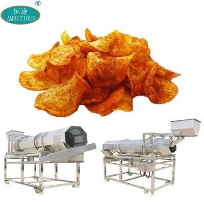Snack Food Flavour Mixer Machinery Potato Chips Crisps Seasoning Machine