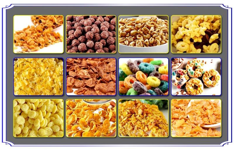 Instant Corn Flake Breakfast Cereal Making Equipment Line/Twin Screw Extruder Food Machine
