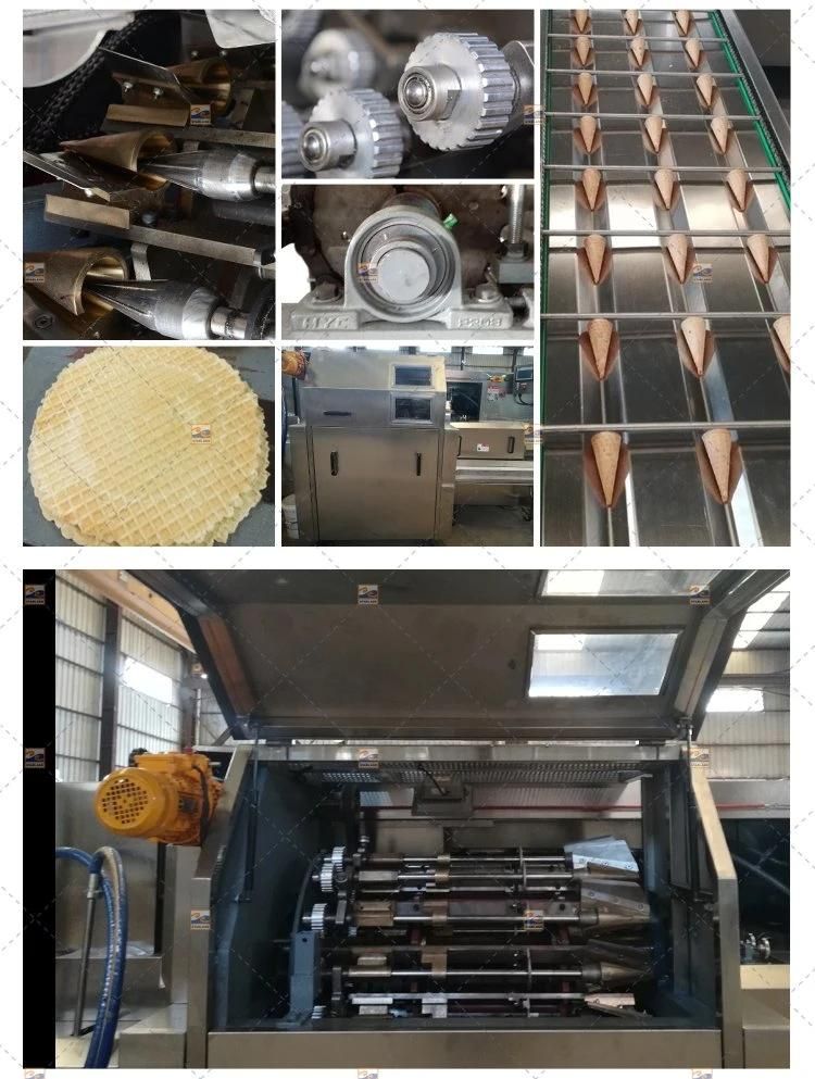 Tailor-Made Fully Automatic of 47 Baking Plates 7m Long with After Sales Service Rolled Waffle Cone Machine