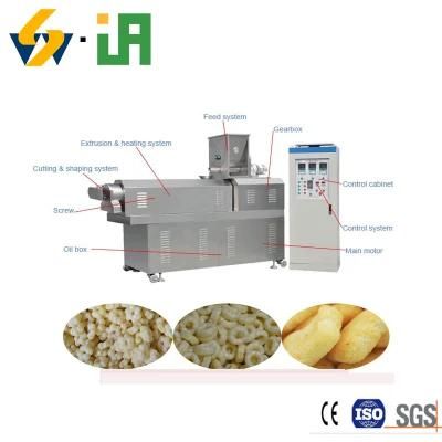 Puff Rice Puffed Corn Chips Snack Cereal Rings Cheese Ball Making Machine Corn Stick ...