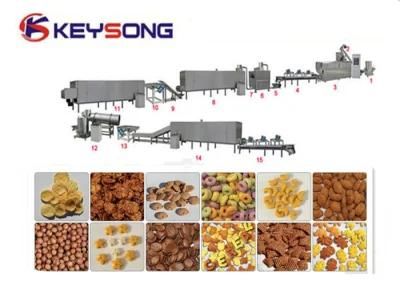 Stainless Steel Automatic Breakfast Cereal Corn Flakes Food Machine