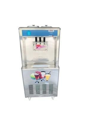 China Manufacturer of Stand 3-Flavor Soft Frozen Yogurt Ice Cream Marking Machine