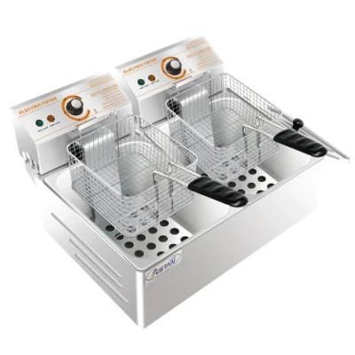 Hy82 Electric Commerical Deep Oil Fryer Stainless Steel Chicken Chips Fish Potato Fried ...