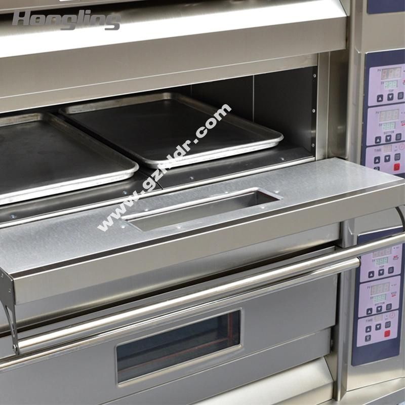 Stainless Steel Double Deck 4 Trays Bread Cake Baking Oven Price
