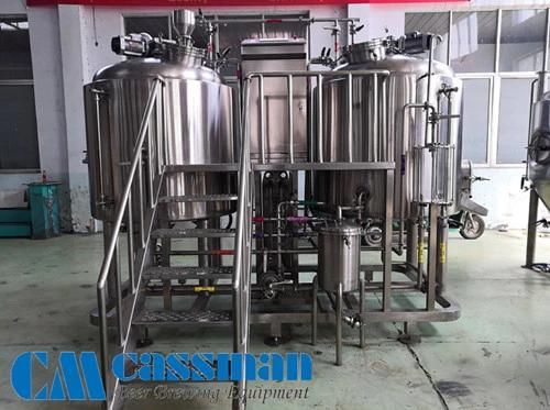 Cassman 1000L SUS304 2 Vessels Brewhouse System for Beer Brewery Plant