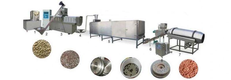 Professional Full Automatic Floating Fish Feed Twin Screw Extruder