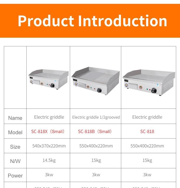 Commercial Stainless Steel Electric Griddle