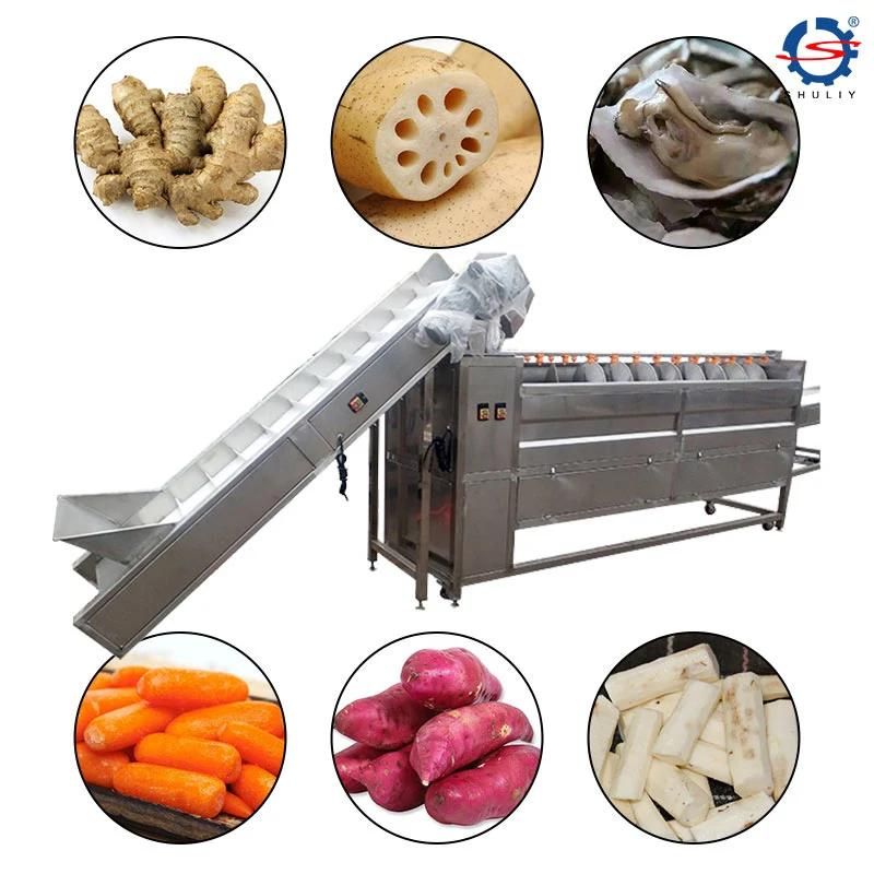 Large Capacity Potato Carrot Ginger Washing Peeling Machine