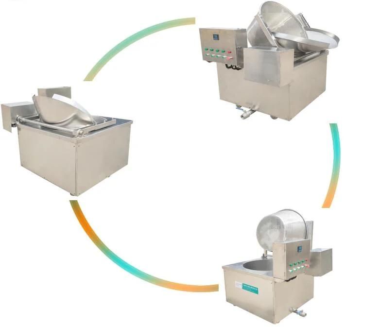 Electric Cashew Nuts Batch Fryer Green Peas Frying Machine