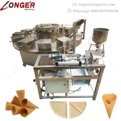 Commercial Pizzelle Cookie Maker Automatic Ice Cream Sugar Cone Machine