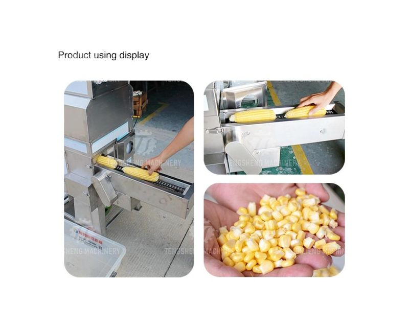 Stainless Steel Vegetable Machine Automatic Cooked Maize Sweet Corn Threshing Machine Fresh Corn Sheller (TS-W168L)
