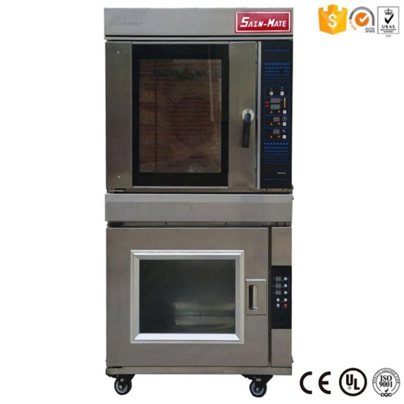 Commericial 8 Trays Steaming Hot Air Circulation Oven with 10 Trays Proofing Together Combinated Oven