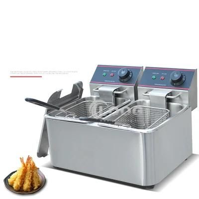 Double Basket Deep Fryer Electric Commercial Fryers French Fryer Machine Small Chip Fryer