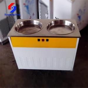 Hot Sale R22/R410A Fry Ice Cream Roll Machine Cart/Single Pan Fried Ice Cream Rolled ...