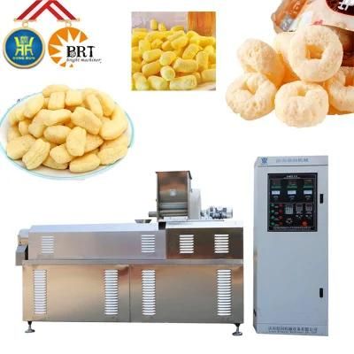 Automatic Slanty Cheese Ball Puff Maize Snack Food Production Extruder.