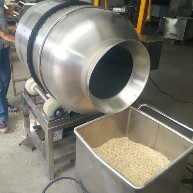 Tumbler Flavoring Snack Foods Snacks Drum Fried Food Seasoning Mixing Machine
