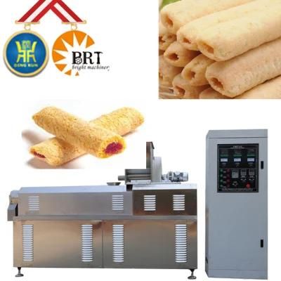 Automatic Core Filling Snacks Food Processing Line/Corn Snacks Extruder Equipment