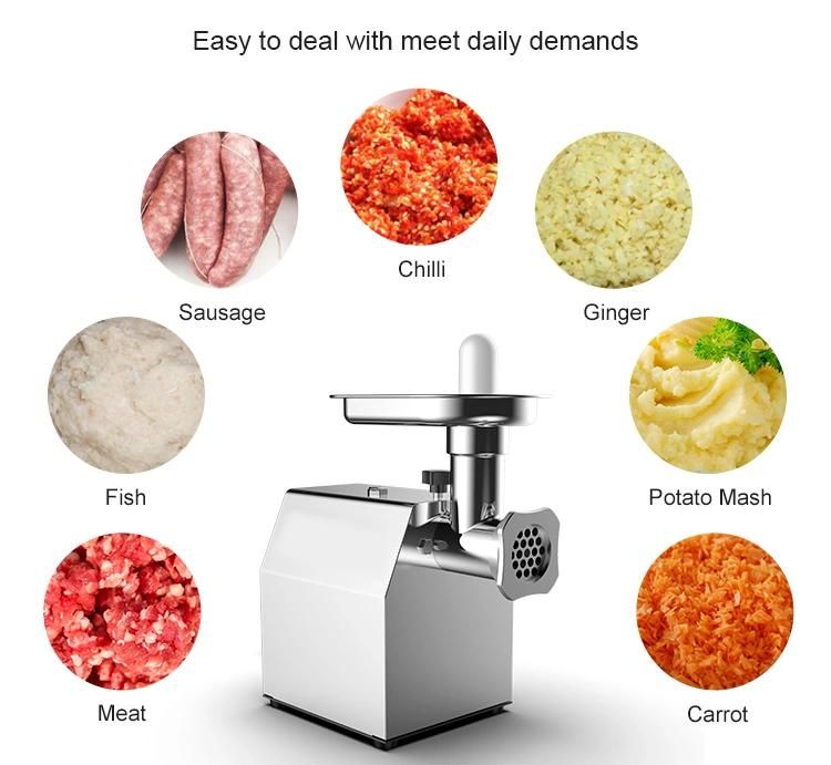Commercial Use Meat Grinder Electric Meat Chopper for Butcher Stainless Steel Meat Mincer