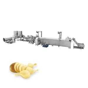 Automatic Puffed Food Frying Line Potato Chips Cassava Chips Rice Crust High Efficiency ...