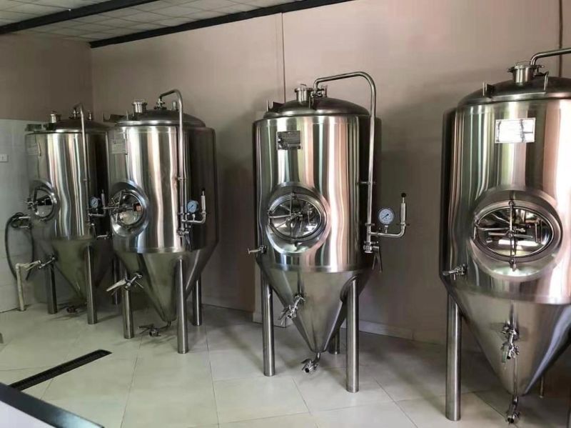 Stainless Steel 304 Conical Fermentor 500L - 2000L Tank Fermenter with Chiller for Home Brewing
