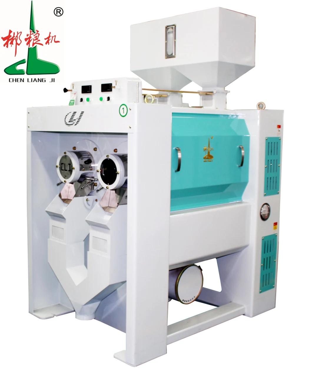 Clj Brand High Efficient Hot Sale Double Emery Roller Rice Whitener Mnsw21.5fx2 Combined Rice Milling Machine