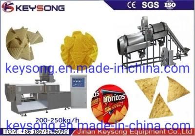 Doritos Snacks Production Line Video Corn Flour Doritos Making Machine