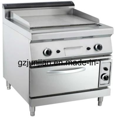 Hot Sale Electric/Gas Griddle Free Standing Gas Griddle with Cabinet (All flat) with CE ...