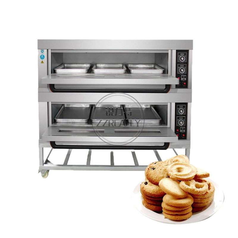 Double Layer 6 Trays High Quality Commercial Baking Oven Industrial Electric Bread Cake Pizza Oven Bakery Machines