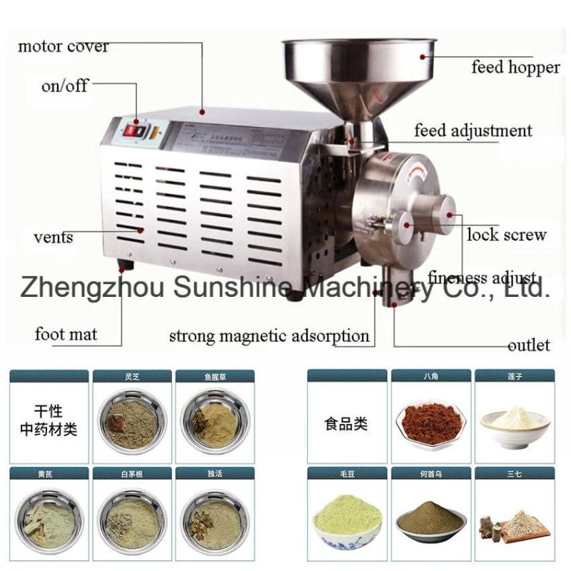 Stainless Steel Cocoa Bean Spice Pepper Grinder Grinding Machine