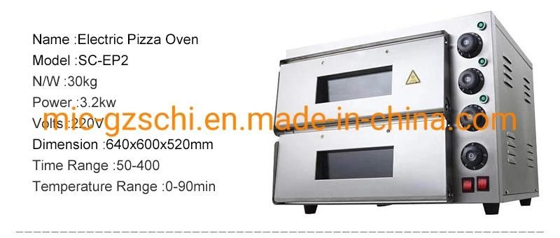 Double Layer Electric Pizza Oven with Stone Plate Bread Baking Machine Baking Oven Roaster