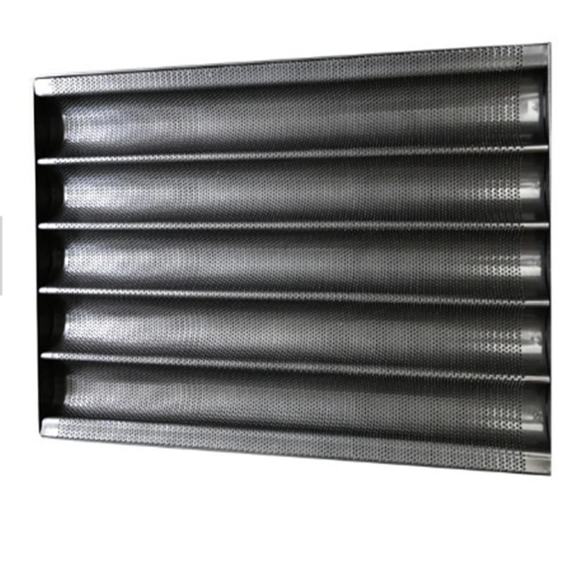 Hot Selling Baguette Tray Perforated Aluminum French Bread Bakery Muolder Silicing Tray for Baking