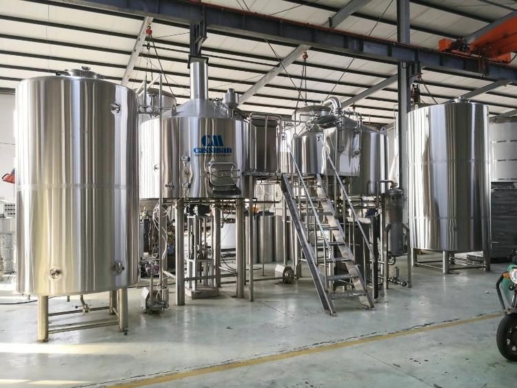 Cassman 2000L Industrial Beer Brewhouse Equipment with Dimple Cooling Jacket