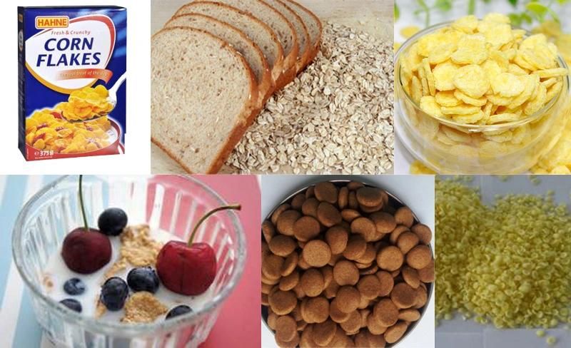 Automatic Cereal Breakfast Corn Flakes Snack Food Making Machine From Jinan