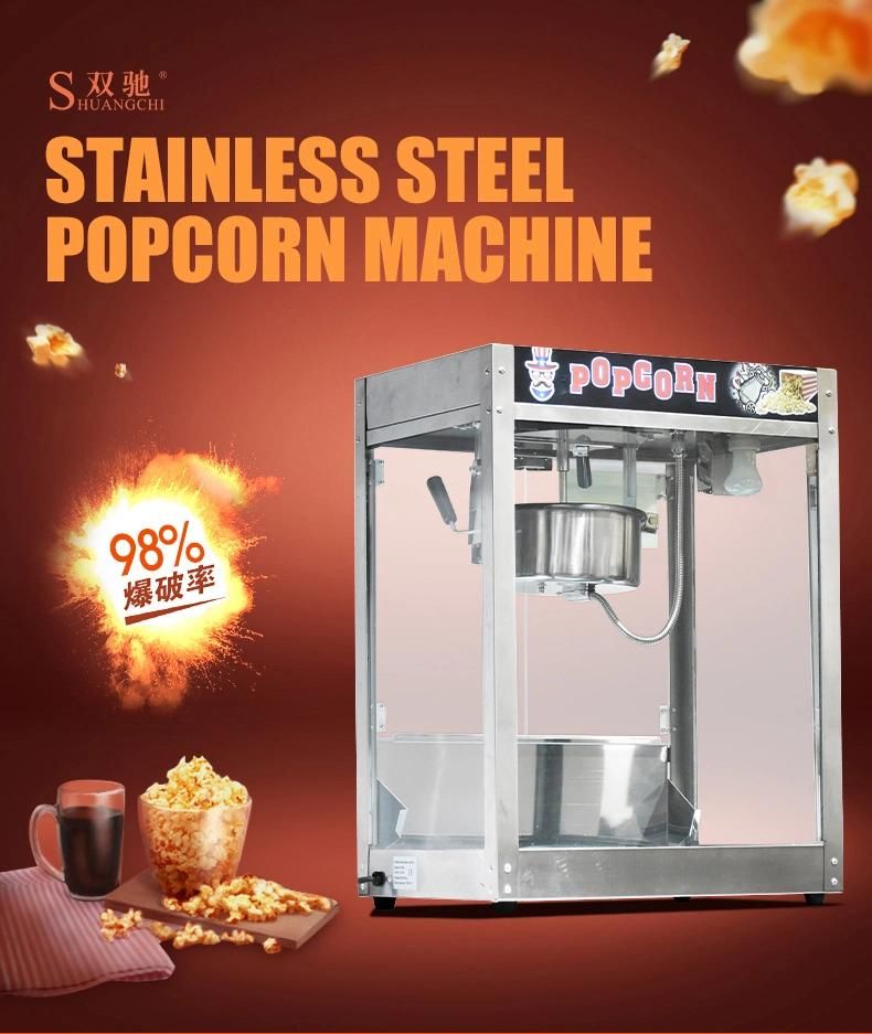 Stainless Steel Electric Popcorn Maker Commercial Popcorn Machine 8oz