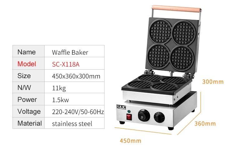 Commercial Electric Heart-Shape Waffle Baker Waffle Maker