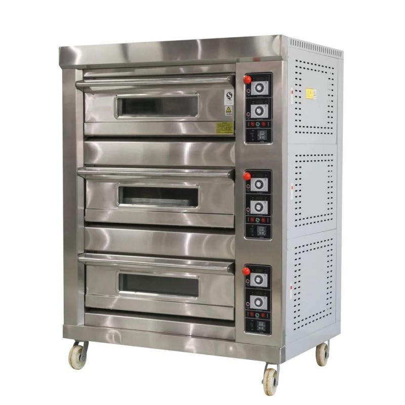 Commercial Industrial Single/Double Electric Hotel Deck Pizza Oven Baking Deck Oven Baking Equipment for Bread Bakery