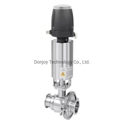Sanitary Middle Clamp Ball Valve with Pneumatic Actuator