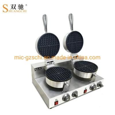 Double Head Waffle Bakers Waffle Machine Non-Stick Waffle Maker for Commercial Use